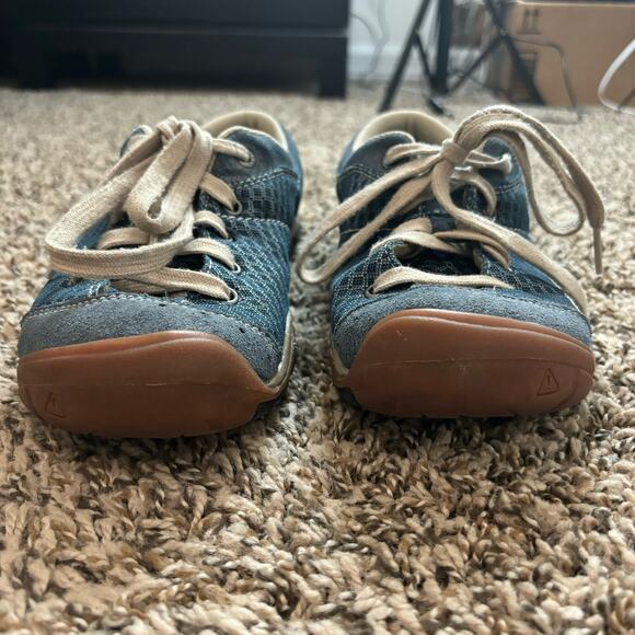 Keen Mercer Lace CNX Leather and Mesh Sneakers - Blue - US Women's Size 9 - Picture 3 of 12